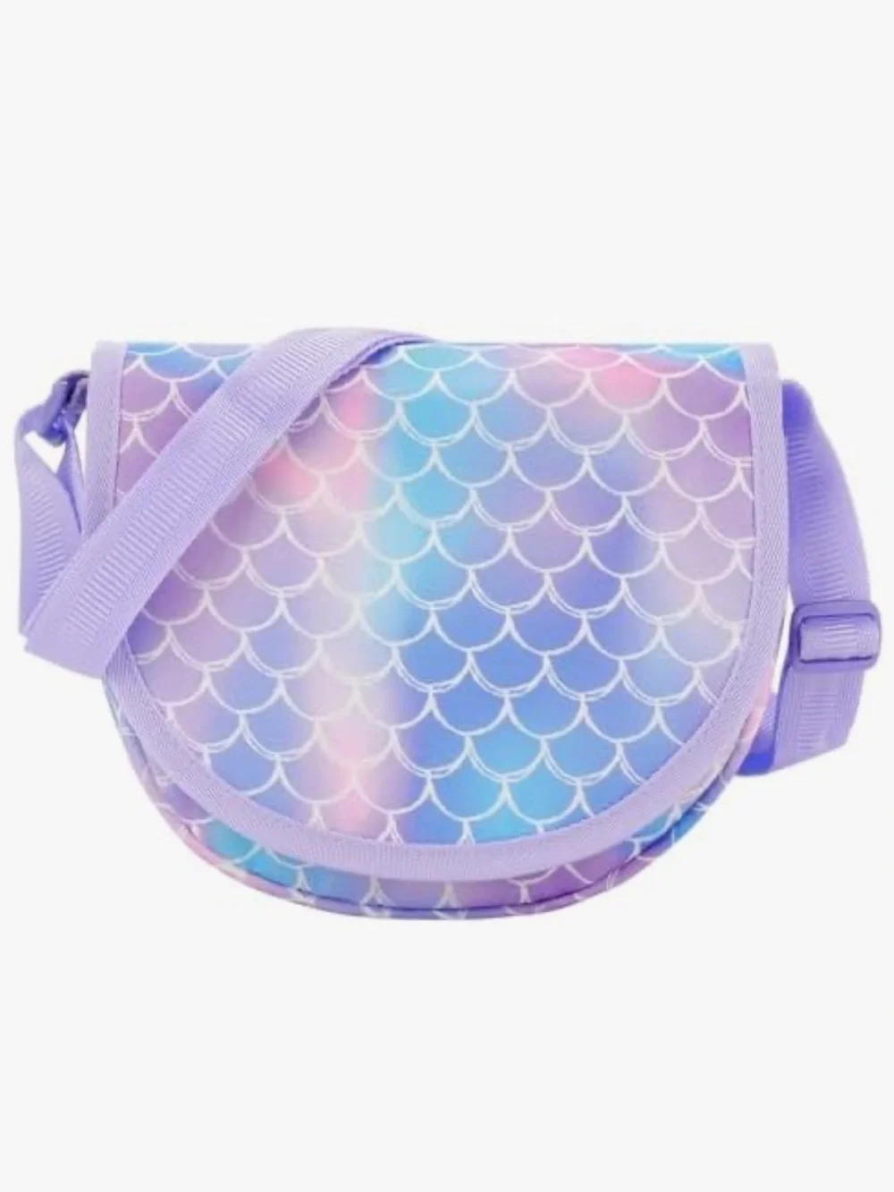 NWT Pastel Mermaid Scale Crossbody Bag - Lavender Blue Pink